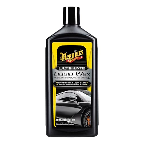 Meguiar's Ultimate Liquid Wax, Improved Liquid Car Wax Formula for Durable Protection that Shines, Premium Towel and Applicator Pad Car Accessories Included, 16 Oz Bottle - size: 16 Fl Oz (Pack of 1), style: Liquid Wax