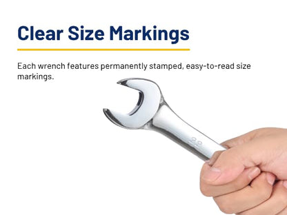 BLACK CANYON 19mm Combination Wrench, 12-Point Box End & Hex Opening (6 mm) - size: 6 mm