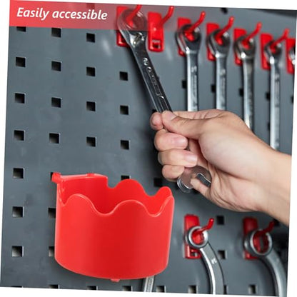 Plastic Cylindrical Spray Bottle Holder for Pegboard Wall-Mounted Car Wash Tool Organizer with Anti-Slip Surface Space-Saving Storage Rack for Sprayer Kettles and Polishers