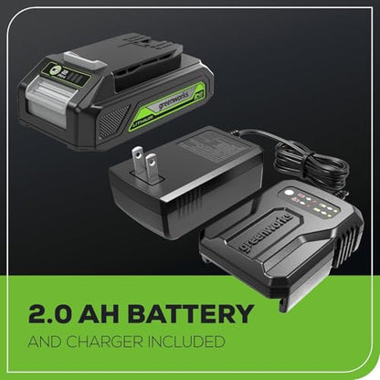 Greenworks 24V Brushless 2 pcs Cordless Power Tool Combo Kit, include 3/8" 150-ft lbs. Impact Wrench, 3 Ton Max Loading Car Jack, Include 2 x 2Ah Batteries and 1 Fast Charger - size: 2PCS Combo Kits(Car Jack+Impact Wrench)