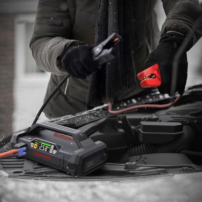 LOKITHOR JA300 Jump Starter with Air Compressor, 12V 1500A Portable Car Battery Booster (Up to 7.0L Gas / 4.5L Diesel), 150PSI Tire Inflator with Digital Display & Auto Shut-Off