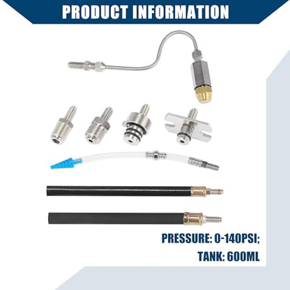 Fuel Injection Systems Cleaning Tools for Petrol EFI Throttle/Front Fuel System Cleaner Kit 600ML 140PSI C80 for Car/Durable Metal / 1Set Silver Tone