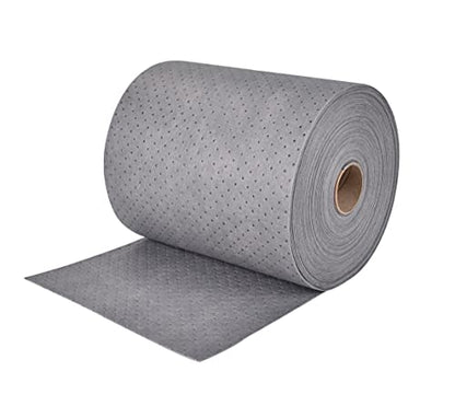 Aain LT010A Heavy Duty Oil Absorbent Pads, Oil Maintenance Mat Roll for All Purpose Super Absorbent Mat Roll, Gray, 150' L x 15" W & LT011 Spill Absorbent Pads/Mats, 20" Length x 15" Width, White