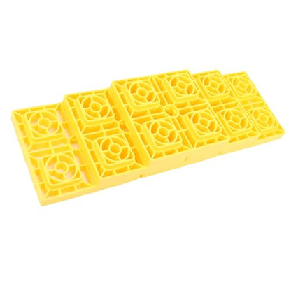 Focket RV Leveling Blocks, 3 Steps Adjustable Heavy Duty HDPE Material Non Slip Surface Trailer Leveling Blocks, Campers with 10pcs Set Carry Bag for Cars Campers RV