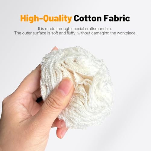 9PCS Buffing Wheels for Drill, Polishing Wheel Set with Yellow & White Pads, Cotton Buffing Kit for Metal Stainless Steel Aluminum Chrome Jewelry Wood Plastic Polishing, Rust Removal Tool - color: 9PCS-Yellow & White