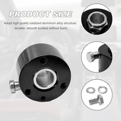 Steering Wheel Quick Release Disconnect Hub, Aluminum Alloy Steering Wheel Hub Adapter with 3/4" Shaft, 360° Fast Disassembly Steering Wheel Hub Connector with Bolts Washers