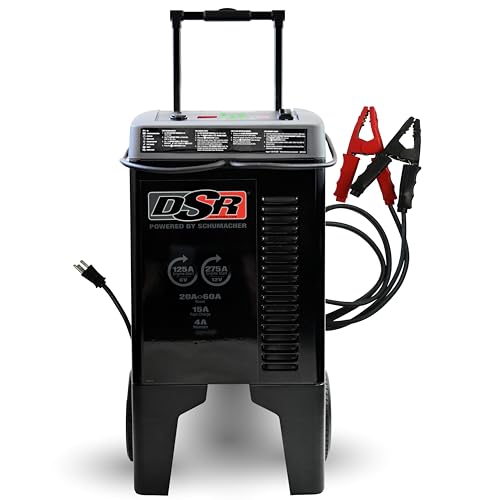 Schumacher Electric DSR Pro Series 6V / 12V Battery Charger & Engine Starter - Heavy Duty Wheeled Battery Charger - 275 Peak Amps - Easily Flash Reprogram a Battery - DSR122 - style: 6/12V 60/275A