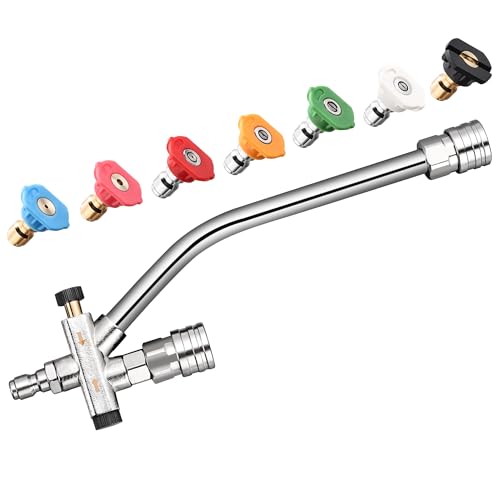 FENG PAI Foam Cannon Dual-Connector Accessory, Pressure Washer Double Tip Attachment for Soap Cannon with 7PCS Pressure Washer Sprayer Nozzles for Car Wash,1/4" Quick Connect, Without Foam Cannon - color: Dual-Connector Accessory