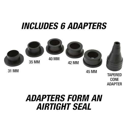 OEMTOOLS Coolant Vacuum Refill Kit, Coolant Pressure Tester Kit, 5 Adapter | 70-110 psi Recommended Working Pressure, Performs Vacuum Leak Tests on the Cooling System, Helps Prevent Come-Backs - size: 5 Adapters, style: AirEvac Cooling System Refiller Kit