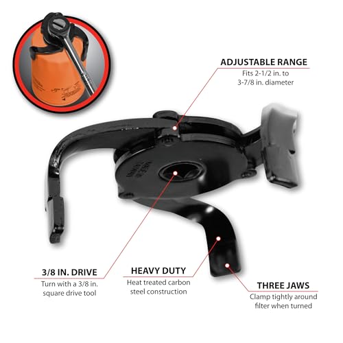 Performance Tool W270 2-1/2-Inch to 3-7/8-Inch Universal 3-Jaw Filter Wrench - style: 2-1/2" to 3-7/8" | 3 Jaw Filter Wrench