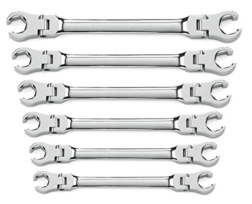 GEARWRENCH 6 Pc. Flex Flare Nut Wrench, Metric - 81911D - size: 6-piece kit, style: METRIC