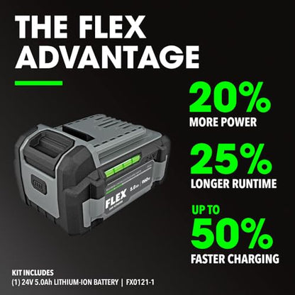 FLEX 24V Brushless Cordless 1/2-Inch 1,150 Ft-Lbs High Torque Impact Wrench Kit with 5.0Ah Lithium Battery and 160W Fast Charger - FX1471-1C