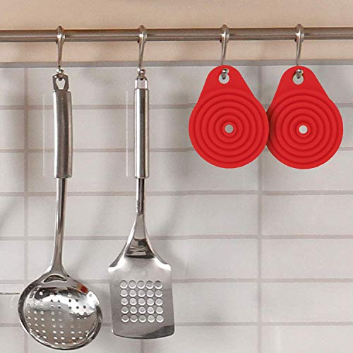Funnels for Kitchen Use, Food Grade Silicone Collapsible Kitchen Funnel (Red) - color: 2-Red