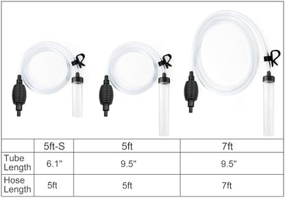 Laifoo 5ft Aquarium Siphon Vacuum Cleaner for Fish Tank Cleaning Gravel & Sand - size: 5ft