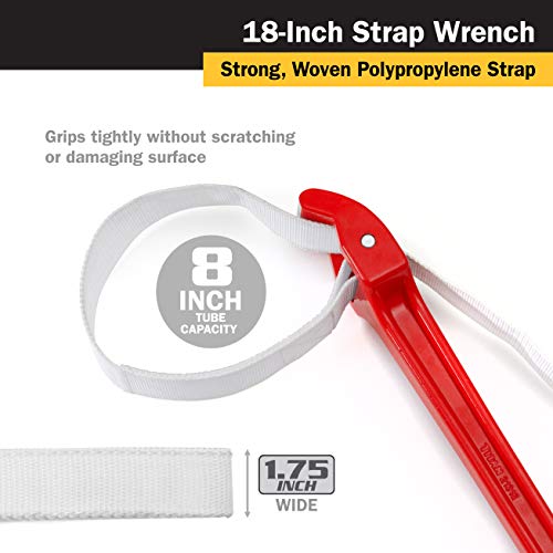 Titan 21316 18-Inch Strap Wrench - size: 18" Handle