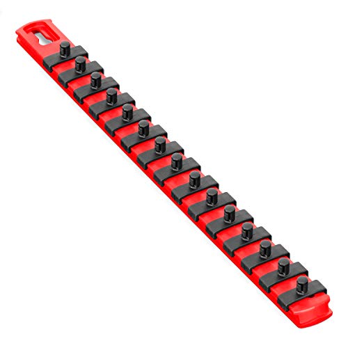 Ernst Manufacturing - 13 Socket Org Red 1/4 Dr Twist Lock Clips (8414) - color: Red, size: 1/4-Inch Twist Clips, style: 13-Inch