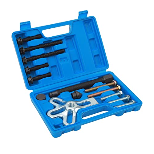 GOTOTOP Harmonic Balancer Puller Kit Carbon Steel Steering Wheel Puller Set 14PCS with 4 Bolt Sizes Reusable Removal Tool for Automotive Repair and Mechanics