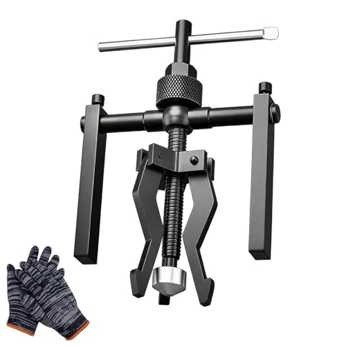 Multi-Function 3-Jaw Bore Puller Tool, Internal External Bearing Gear Extractor, Carbon Steel Guide Bearing Puller Kit for Manual Removal of Wheel Bearings Bushings Gears (Small) - color: Small
