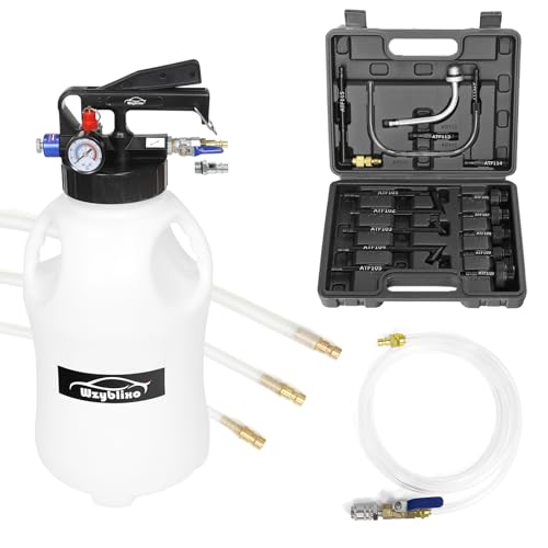 6L Transmission Fluid Pump and Oil Extractor Pump,6L Automatic Transmission Fluid Pump Fluid Extractor/Dispenser for ATF Filler System with 15 Pieces ATF Filler Adapters and 4 Hoses (BLACK, 6L) - color: BLACK, size: 6L