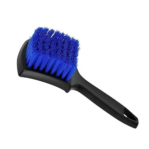 ICSTM Cleaning Brush, Carpet Brush Scrub Brush for Floor Mats Cleaning Brush for Car Interior and tire （Blue, 21 cm x 5cm x 2.6 cm/8.27"*2"*1"） - color: Blue