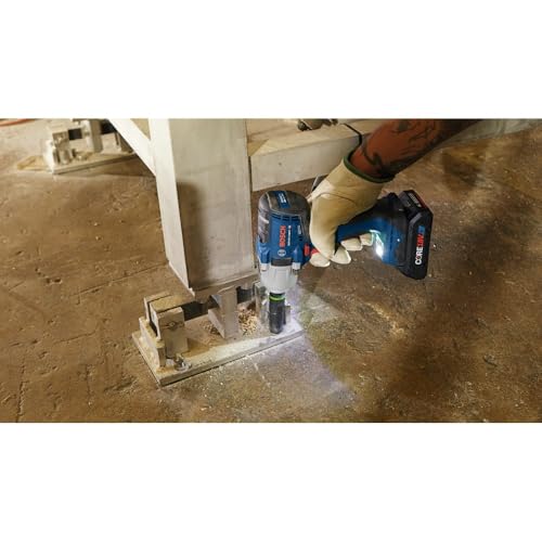 Bosch GDS18V-330PCB25 18V Brushless 1/2 In. Mid-Torque Impact Wrench Kit with Pin Detent and (2) CORE18V® 4 Ah Advanced Power Batteries - style: Industrial