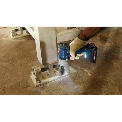 Bosch GDS18V-330PCB25 18V Brushless 1/2 In. Mid-Torque Impact Wrench Kit with Pin Detent and (2) CORE18V® 4 Ah Advanced Power Batteries - style: Industrial