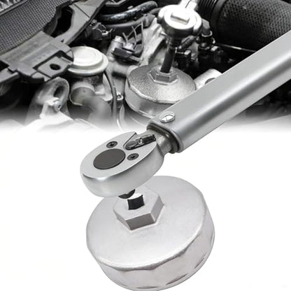Oil Filter Wrench, Heavy Duty Aluminum 74mm 14-Flute Oil Filter Cap Removal Tool, Compatible with Mercedes Benz, Audi, VW, Porsche, Audi, Mazda, Sprinter Select Mobil1, Bosch, Mahle