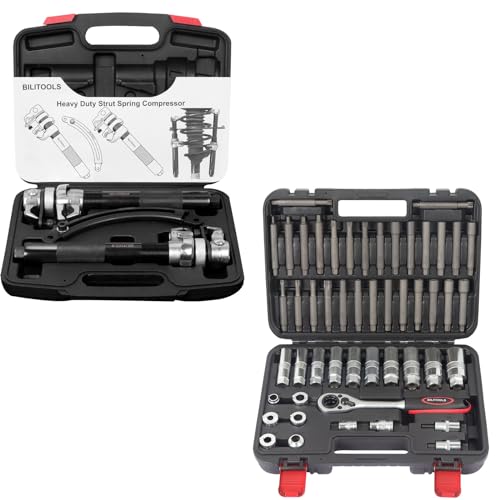 BILITOOLS Suspension Tool, Spring Compressor Tool with Strut Nut Tool Kit