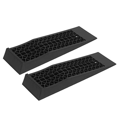 1 Pair Car Service Ramps for Vehicle Maintenance, 4400 Lbs Acity PP Tire Ramps, Universal Truck Auto Lift for Chassis Engine Repair, Portable Nonslip Wheel Ramp Set