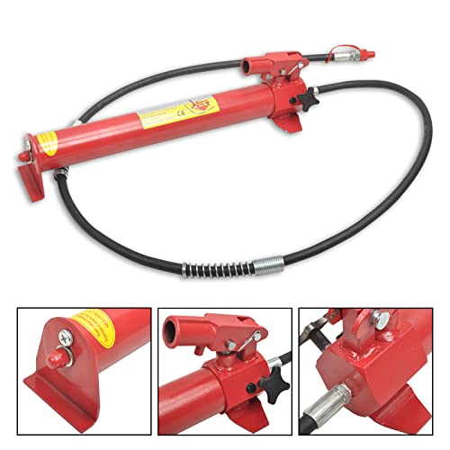 20 Ton Porta Power Hydraulic Jack 2M(78.7in) Welded Car Bottle Auto | Body Frame Repair Kit Air Pump Lift Ram for Load Truck Bed Unloader Farm and Oil Hose Hydraulic Ram Equipment Construction - size: 20 Ton