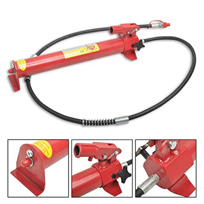 20 Ton Porta Power Hydraulic Jack 2M(78.7in) Welded Car Bottle Auto | Body Frame Repair Kit Air Pump Lift Ram for Load Truck Bed Unloader Farm and Oil Hose Hydraulic Ram Equipment Construction - size: 20 Ton