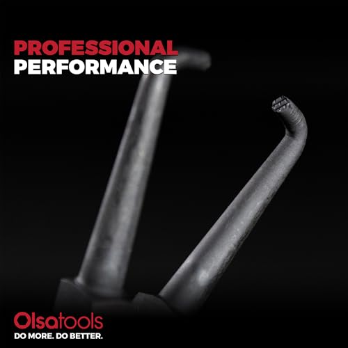 Olsa Tools Electrical Disconnect Pliers - 8 Inch Push Tab Connector Removal Tool - One Hand Locking Tab Release Pliers for Automotive Connectors - Compact Design for Tight Spaces - Part: 1817