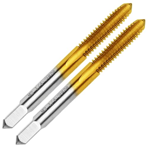 2Pcs 1/4"-20 UNC Thread Tap,1/4"-20 UNC M2 HSS Right Hand Thread Milling Tap - size: 1/4"-20UNC - 2Pcs