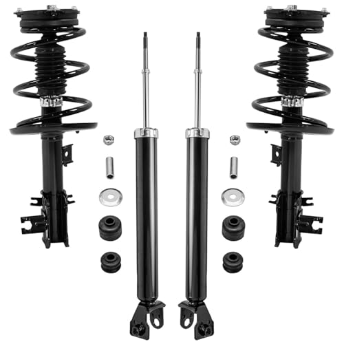 Detroit Axle - 4pc Struts Kit for 2013 2014 2015 2016 2017 2018 Nissan Altima, 2 Front Struts with Coil Spring Assembly 2 Rear Shock Absorbers Replacement Suspension - size: 4AQ47430-V1/Shock Kit