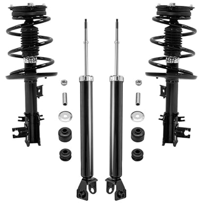 Detroit Axle - 4pc Struts Kit for 2013 2014 2015 2016 2017 2018 Nissan Altima, 2 Front Struts with Coil Spring Assembly 2 Rear Shock Absorbers Replacement Suspension - size: 4AQ47430-V1/Shock Kit