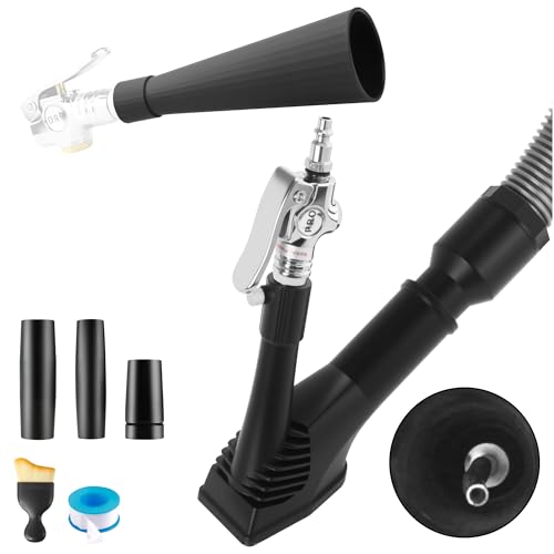 GOCCIDA 2IN1 Tornado Car Cleaning Gun & Vacunm Gun with Ergonomic Grip | Multifunctional Car Cleaning Kit with Metal Nozzle,Extractor Vacuum Set Quickly Blasts Dirt and Dust from Surface with Air - color: silver