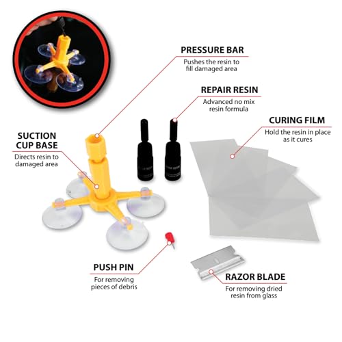 Performance Tool W3071Deluxe Car Windshield Repair Kit - style: Deluxe Car Windshield Repair Kit