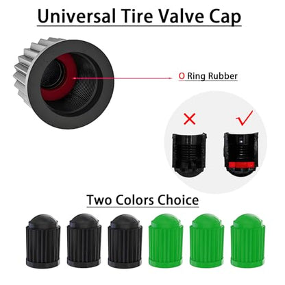 Valve Stem Puller and Installer, 24Pcs Tr413 Snap-in Tire Valve Stems, 10Pcs Valve Cores, 10Pcs Tire Valve Caps and Valve Core Removal Tool