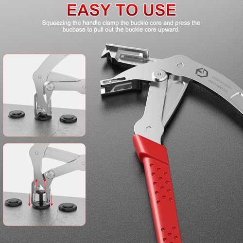 Car Clip Pliers, Clip Removal Tool with Spring-Loaded Lever for Auto Trim & Fastener Removal, Easily Remove Fasteners, Clips, and Rivets, Damage-Free Interior & Exterior Disassembly Tool