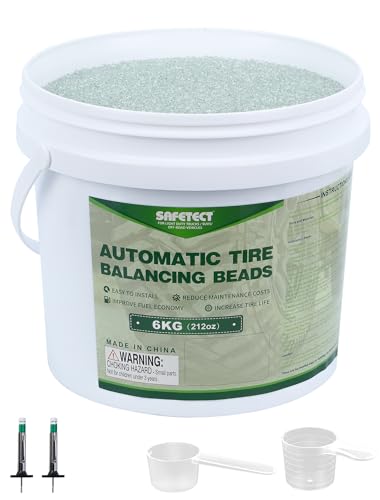 Tire Balance Beads 13.2 LBS / 6 kg Balancing Beads, Tempered Glass Tire Beads for Balance for Trucks, Trailer, Off-Road Vehicles, with Tire Tread Depth Gauge - size: 13.2 lb (6 kg)