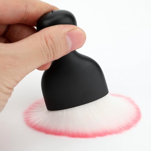 Car Detailing Brush, Soft Bristle Cleaning Brush, Scratch-Free Auto Duster Tool for Dashboard, Air Vents, Leather & Interior Cleaning (Black&Pink) - color: Black&Pink