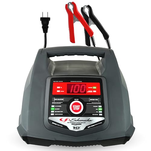 Schumacher Electric 6A Car Battery Charger & Maintainer, 6V/12V – SC1281 - size: 6/12V Automatic Charger 30/100A Starter, style: 5-in-1 with Engine Start