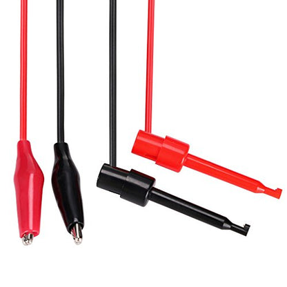 Sumnacon Multimeter Test Lead Set - Stackable Banana Plug to Test Hook, Banana Plug to Alligator Clips Test Cable Kit, Flexible Silicone Electrical Test Wire Leads with Protective - size: 3.3Ft/1M
