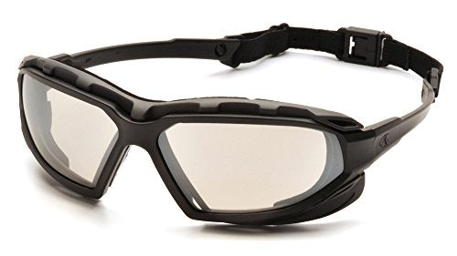 Pyramex Safety Highlander XP Eyewear, Frame/Indoor-Outdoor Mirror Anti-Fog Lens - color: Black-gray Frame/Indoor-outdoor Mirror Anti-fog Lens