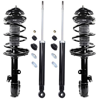 Detroit Axle - Front Struts w/Coil Springs Rear Shock Absorbers Replacement for 2011-2014 Toyota Sienna AWD - 4pc Set - size: 4AQ47200/Shock Kit