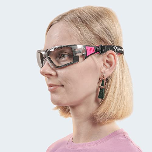 SAFEYEAR Women's Anti Fog Safety Goggles Glasses with HD Anti Scratch Resistant Lenses Work Goggles for Nurse Eye Protection - color: Purple