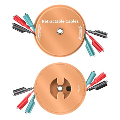 Goupchn Orange Retractable Test Leads Set 3 Wire 10ft 18 AWG | Alligator Clips, Electrical Test Wires, For Automotive, Boat, Trailer & Circuit Troubleshooting - size: 10ft/3m, style: Alligator Clip Leads