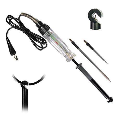 allsun Auto Audible Circuit Tester, Car 6-12V DC Wire Piercing Cord Voltage Test Light Heavy Duty,Vehicle Circuit Low DC Voltage Light Tester,Hook Probe 59 in-Long Cord Sharp Stainless