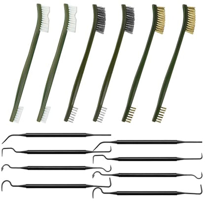 Throttle Body Cleaner Kit, Carburetor Cleaning Kit, Torch Tip & Carb Dirt Remove Cleaner Set - style: 6 Double-Ended Brushes & 8 Nylon Pick