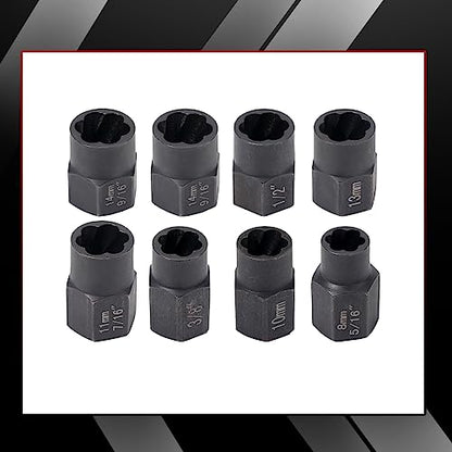 1/2" Hand Manual Reversible Impact Driver Set Extractor-12 PCS Impact Screwdriver S2 Steel Much More Durable Disengage Rusted Fasteners (3/8) - size: 3/8 Long